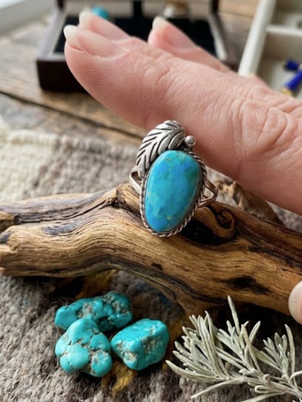 Turquoise Ring Sterling Silver